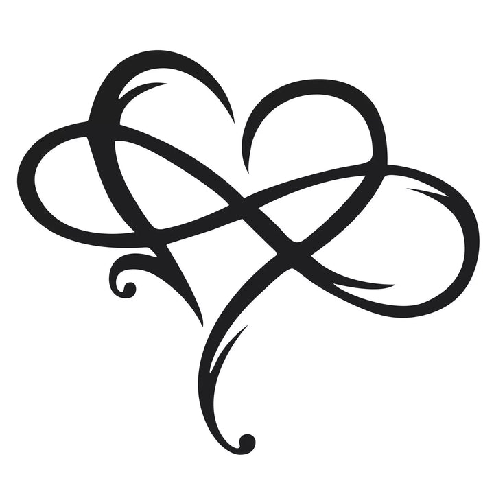 Tiberius Iron Wall Decoration - Infinity Heart Design