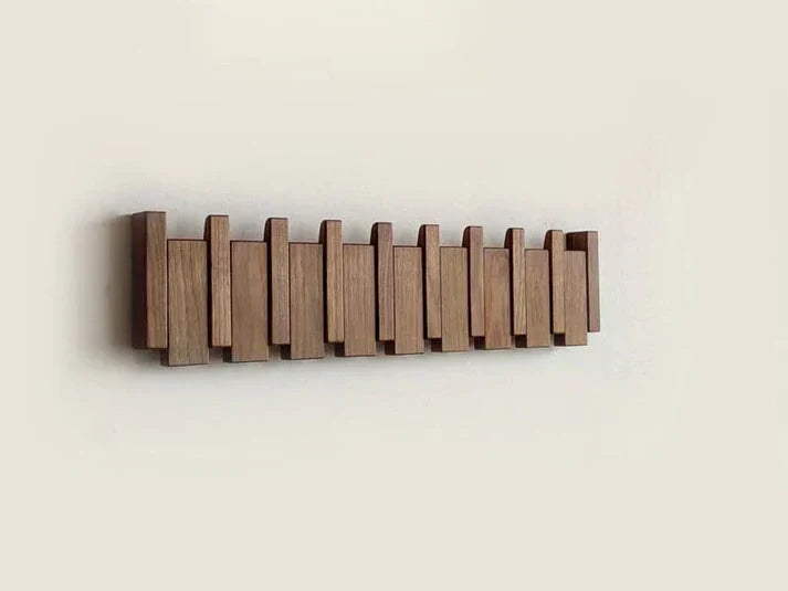 Wooden Piano-Style Coat Rack - Melodia