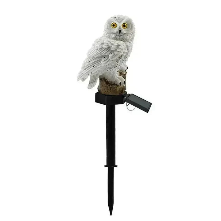 Solar owl garden light with warm white LED, waterproof IP65, 45 cm