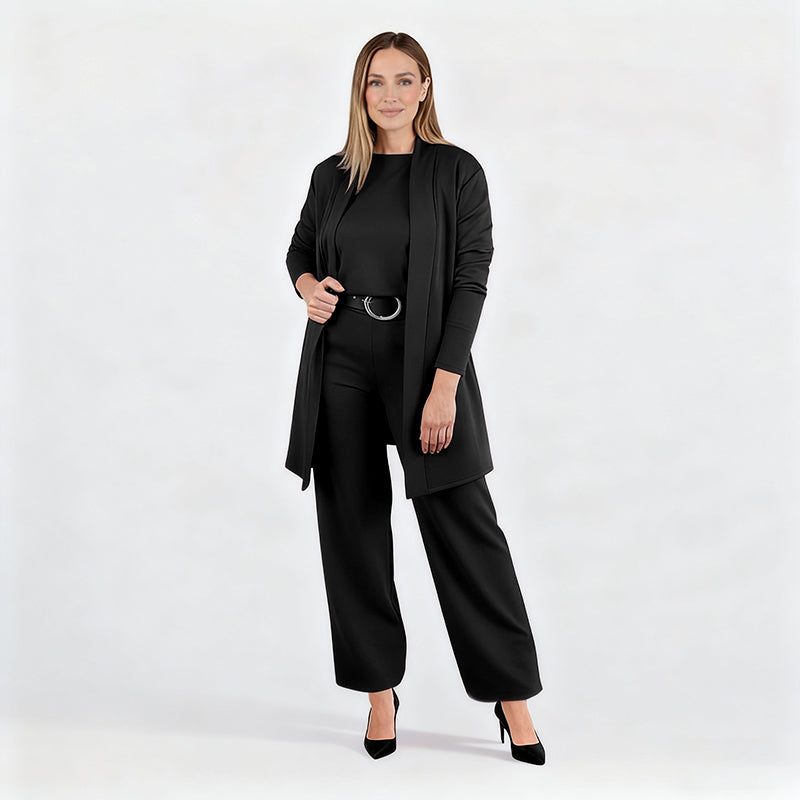 3-piece comfort set: cardigan, top and pants
