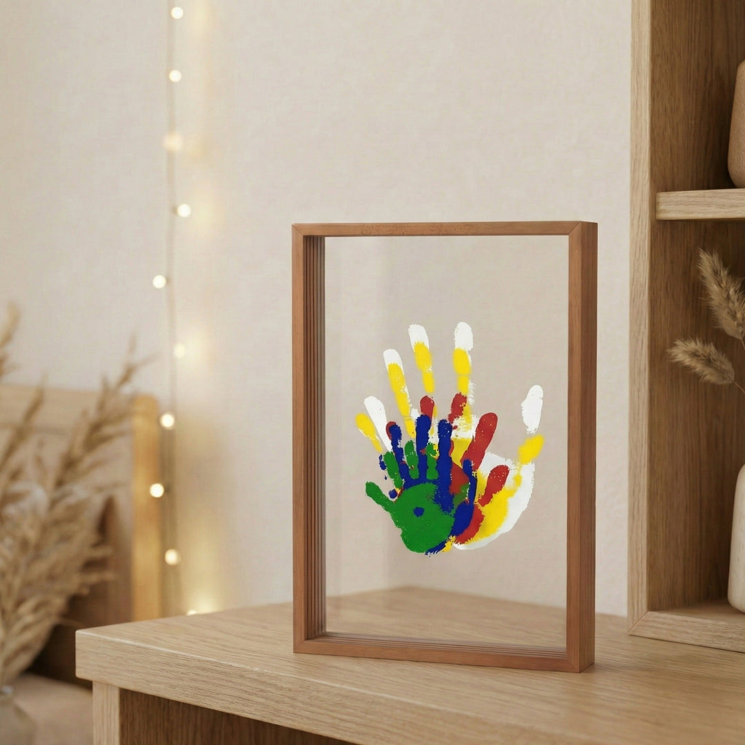 Family handprint keepsake kit with frame