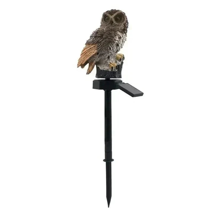 Solar owl garden light with warm white LED, waterproof IP65, 45 cm