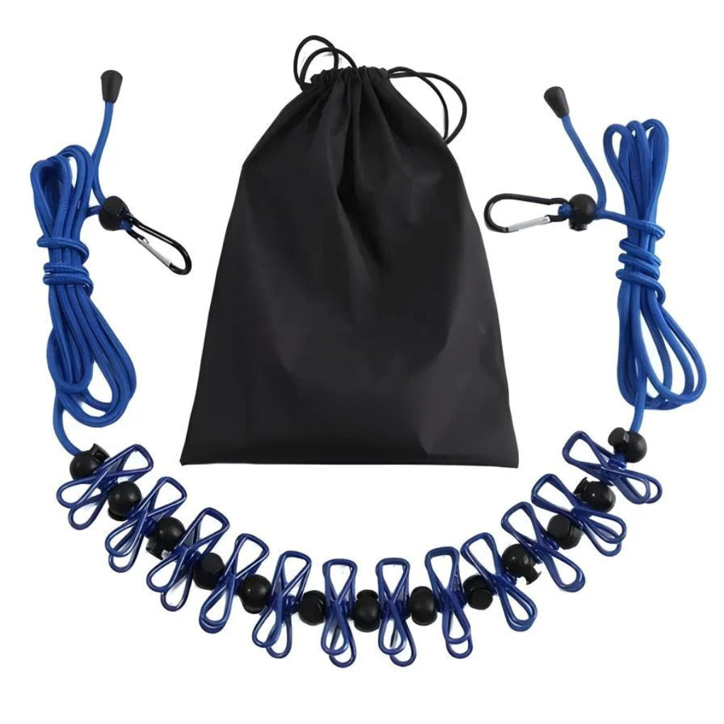 Stretchable Portable Clothesline – Windproof, Retractable & Travel-Friendly