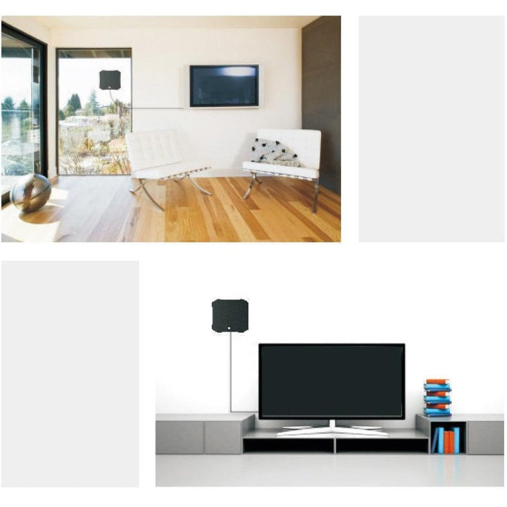 Indoor TV Antenna Digital Hdtv Flat Coaxial Cable Wall Mount Stick