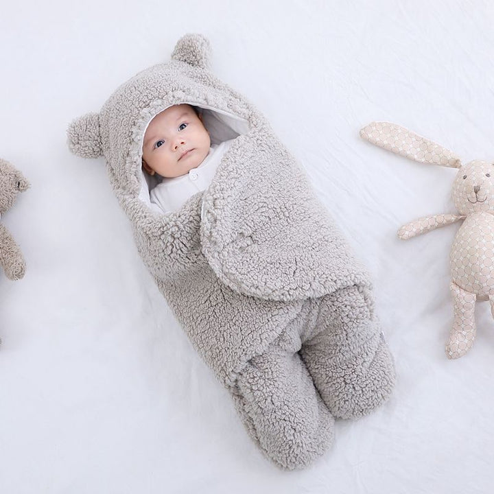 Kids' Newborn Swaddle Blanket with Infant Sleep Sack and Hooded Baby Sleeping Bag Design New Born