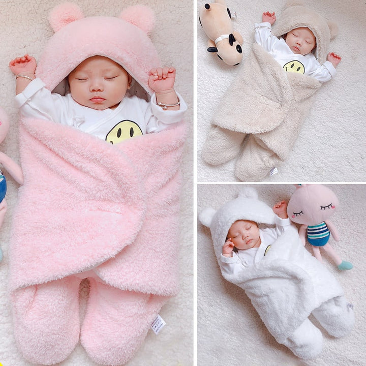 Kids' Newborn Swaddle Blanket with Infant Sleep Sack and Hooded Baby Sleeping Bag Design New Born