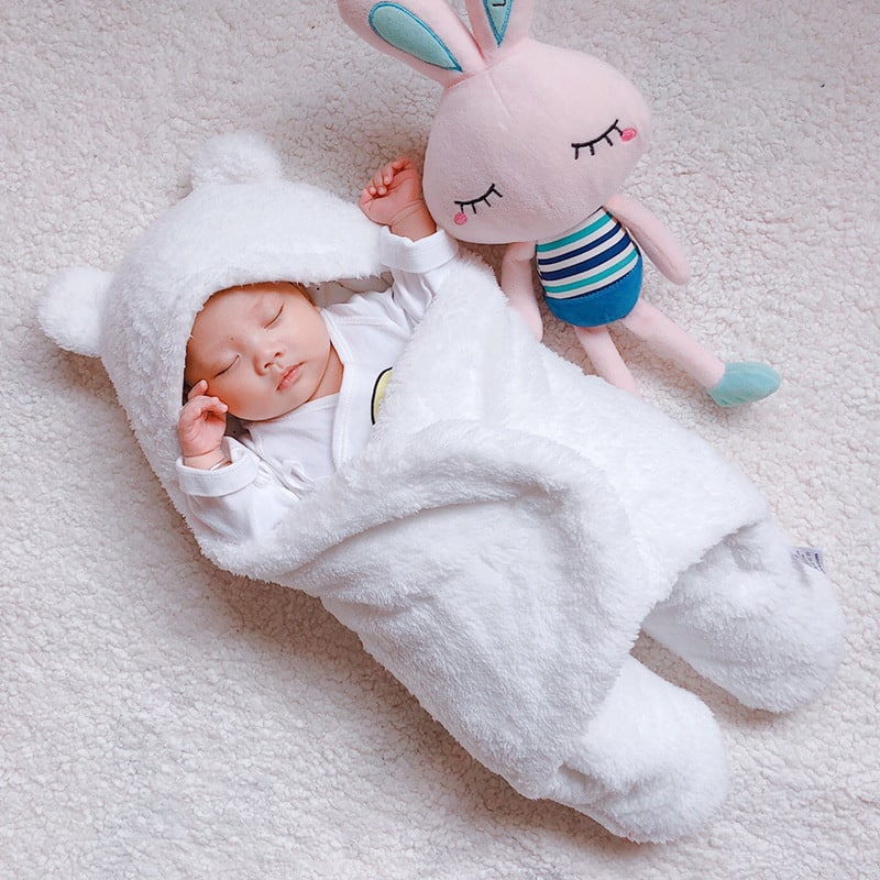 Kids' Newborn Swaddle Blanket with Infant Sleep Sack and Hooded Baby Sleeping Bag Design New Born