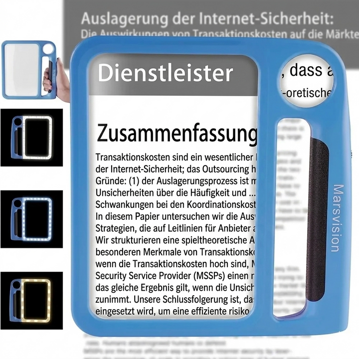 LED Magnifying Glass with Light and Handheld Design for Reading with Dual Lenses
