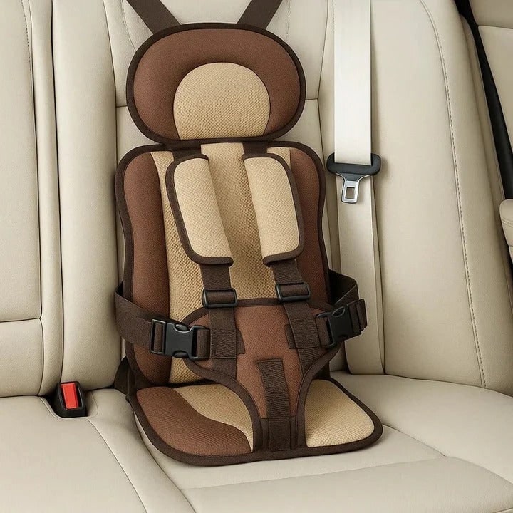 Lightweight Travel Car Seat with Five-Point Harness and Padded Cushioning