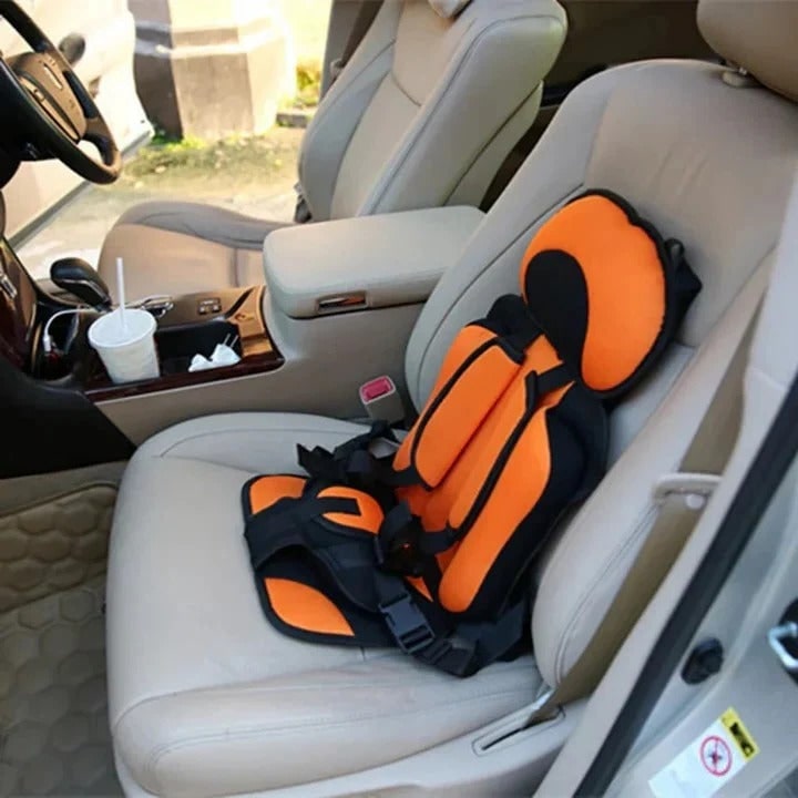 Lightweight Travel Car Seat with Five-Point Harness and Padded Cushioning