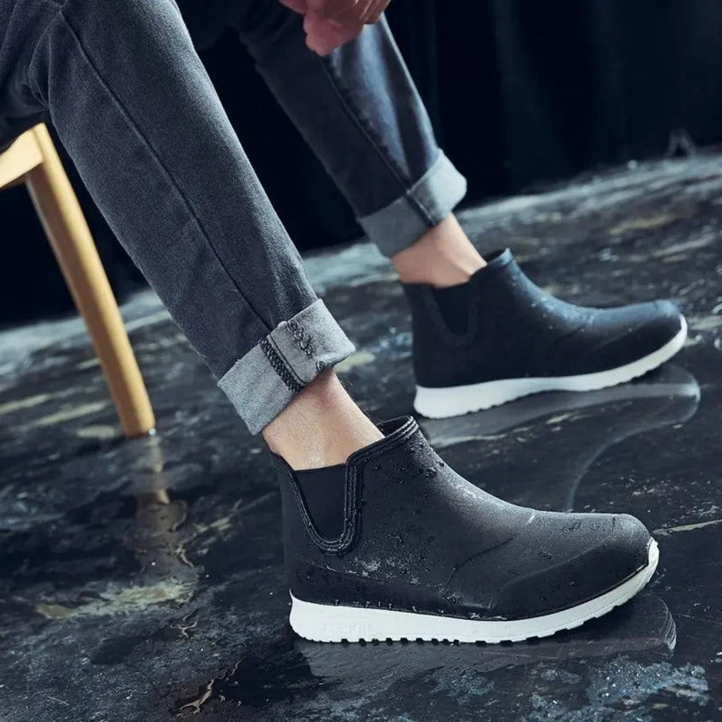 Lightweight Durable and Waterproof Men’s Slip On Rain Boots