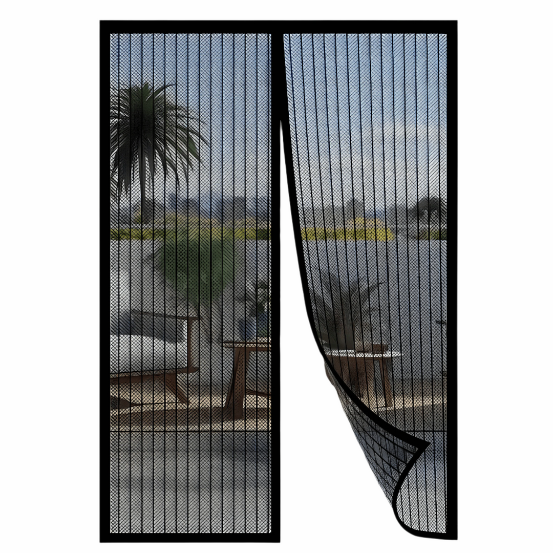Magnetic Screen Door with Self-Closing Mesh and Hands-Free Pet Entry for Doorways