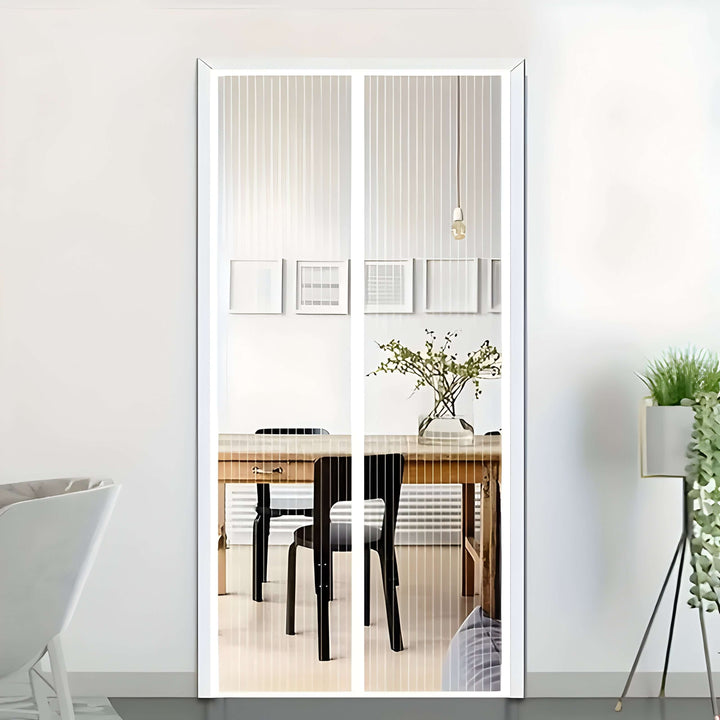 Magnetic Screen Door with Self-Closing Mesh and Hands-Free Pet Entry for Doorways