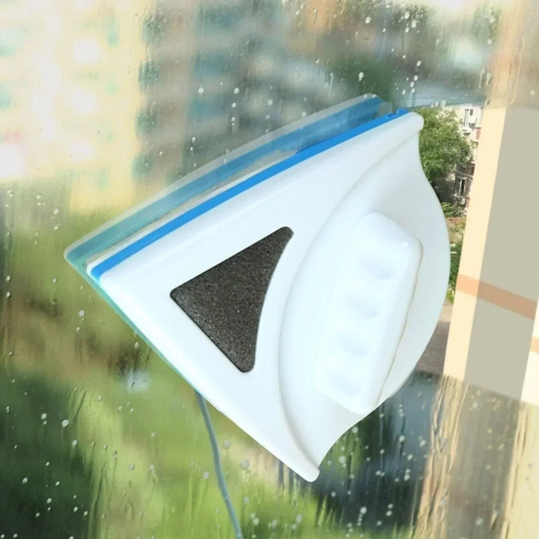 Magnetic Window Cleaner Squeegee with Double-Sided Cleaning and Replaceable Pads