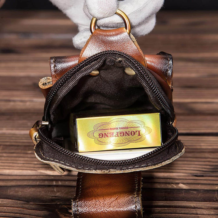Men's High-Quality Leather Belt Bag - Guardian Leather
