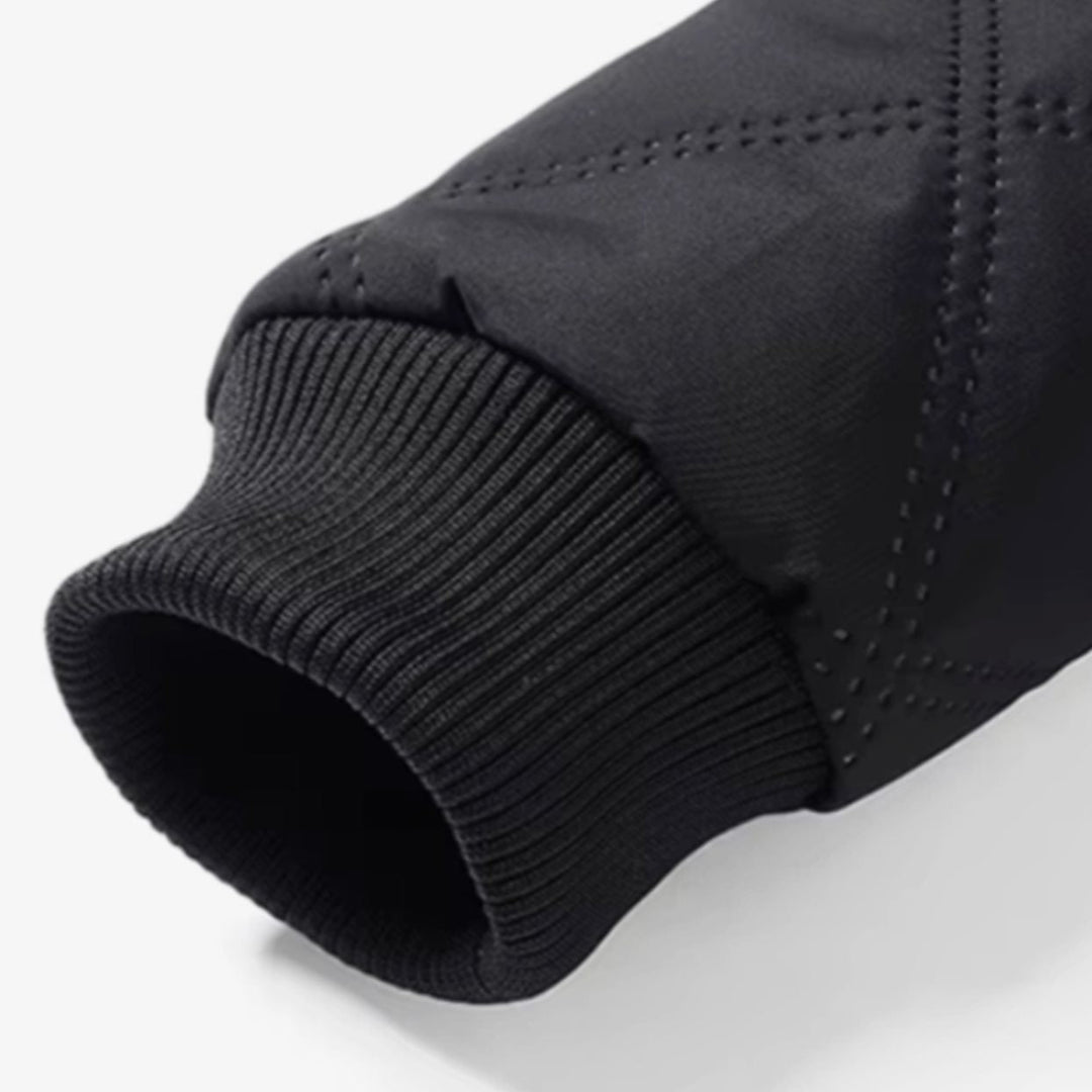 Men's Winter Jacket with Quilted Bomber Shell and Plush Fleece Lining