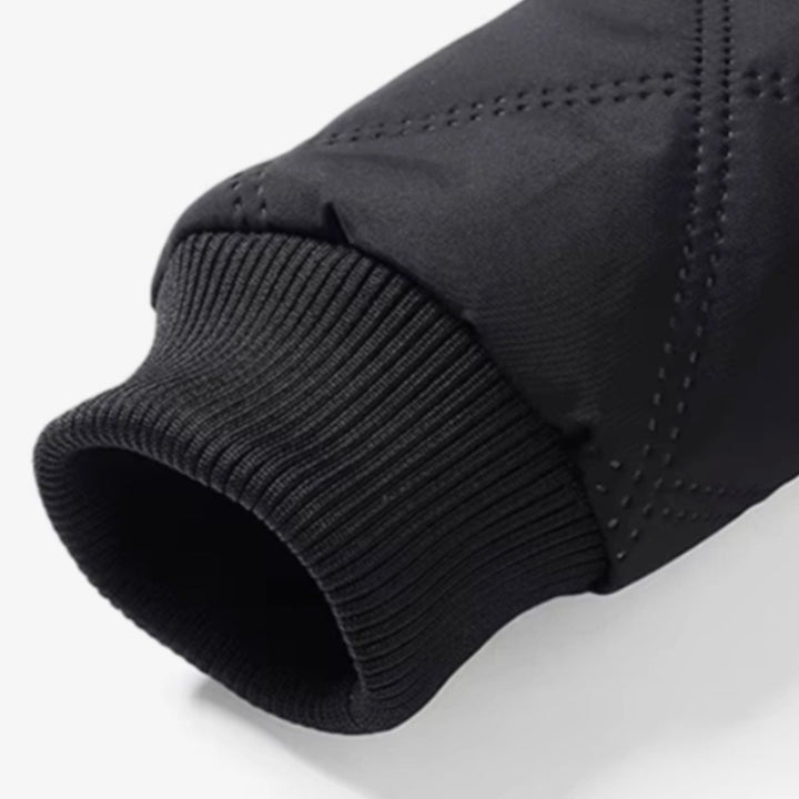 Men's Winter Jacket with Quilted Bomber Shell and Plush Fleece Lining