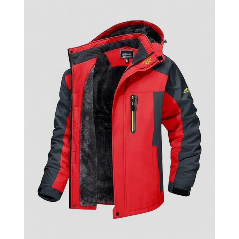 Men's Winter Jackets Water-Resistant with Fleece Lining and Adjustable Hood