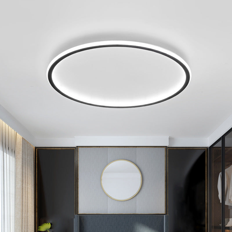 Scandinavian Round Ceiling Light with LED Glow