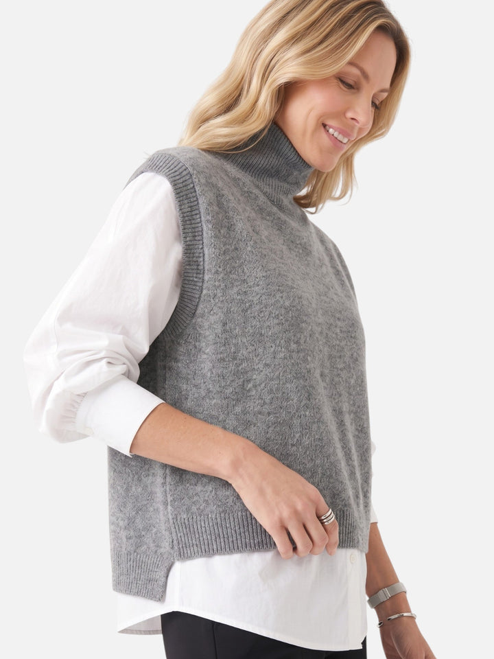 Women's Sleeveless Knit Turtleneck Sweater Vest