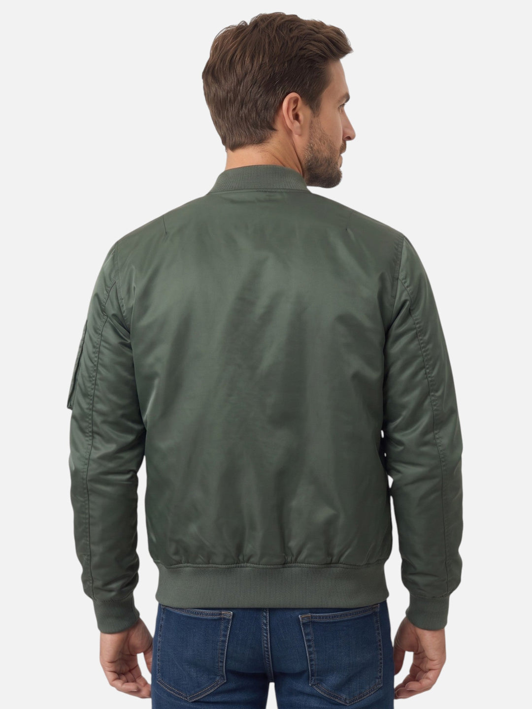 Men's Zip-Up Windbreaker Bomber Jacket