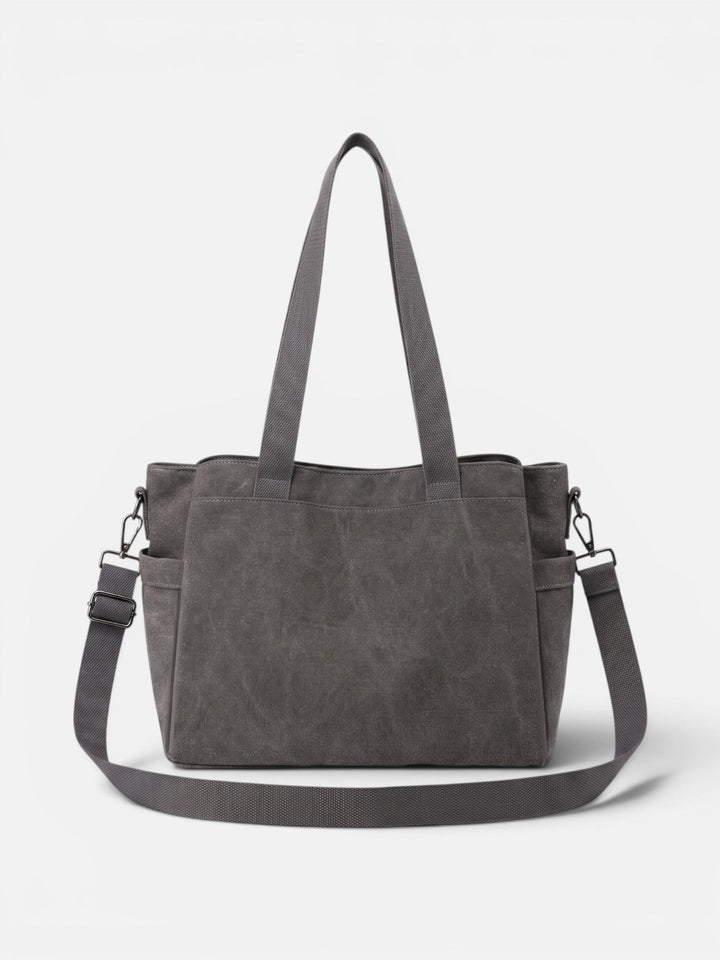 Women's Convertible Canvas Tote Bag with Crossbody Strap