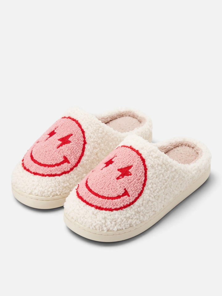Women's Smiley Face Platform Slippers