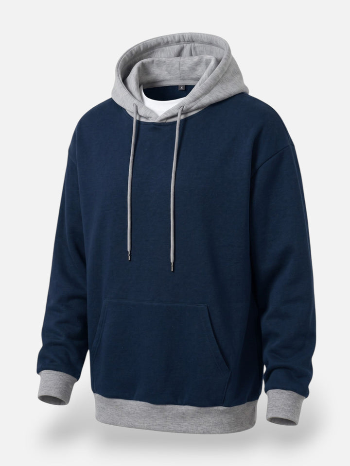Men's Two-Tone Drawstring Hoodie