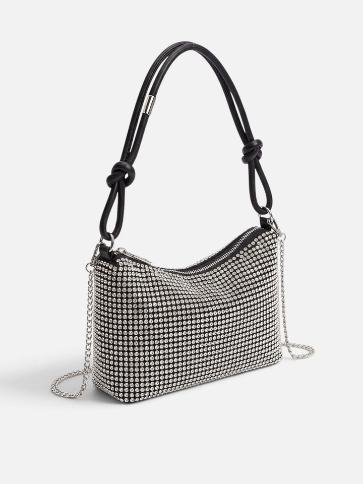 Women's Rhinestone Shoulder Bag with Chain