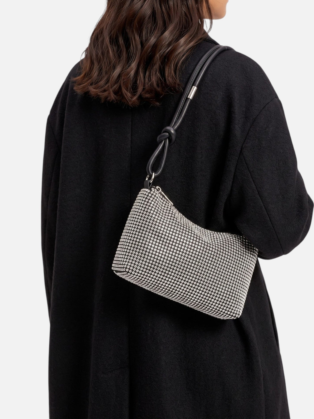 Women's Rhinestone Shoulder Bag with Chain