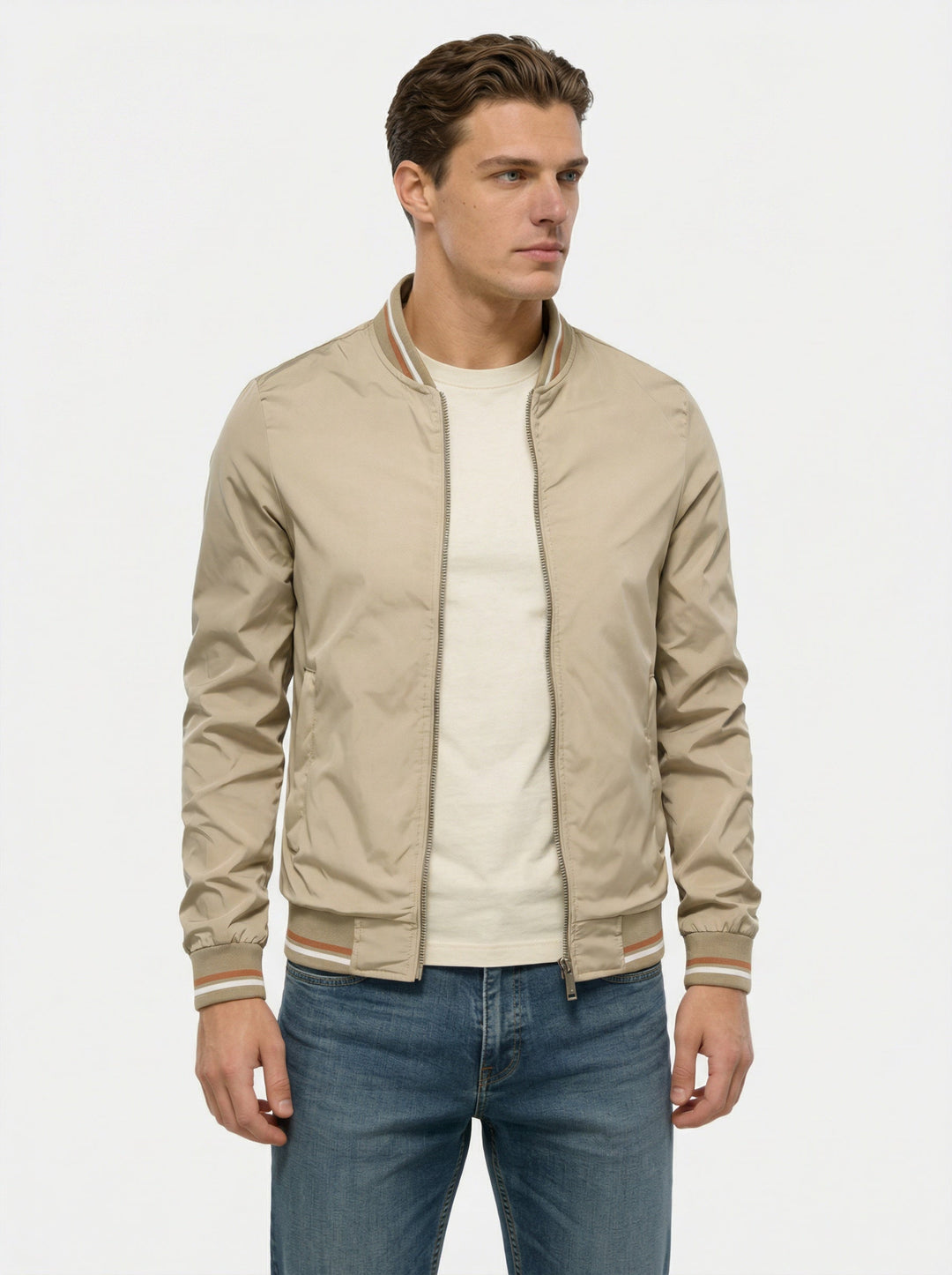 Men's Comfortable Zip-Up Bomber Jacket