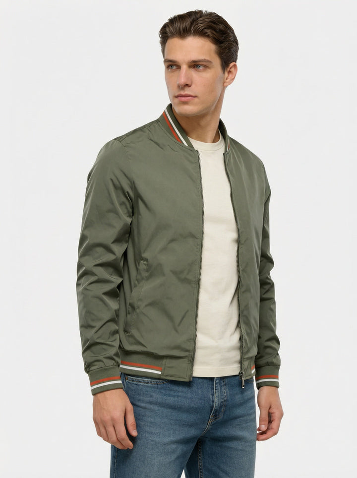 Men's Comfortable Zip-Up Bomber Jacket