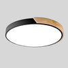 Scandinavian LED Ceiling Light in Macaron Shape with Wooden Accent for Living Room or Bedroom