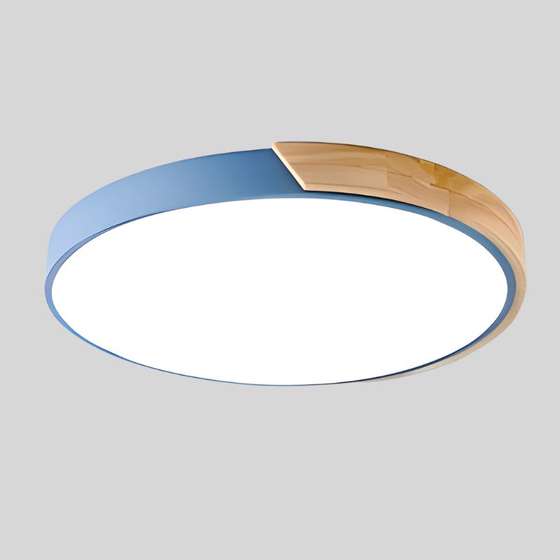 Nordic Wooden Macaron-Shaped Ceiling Lamp for Modern Spaces