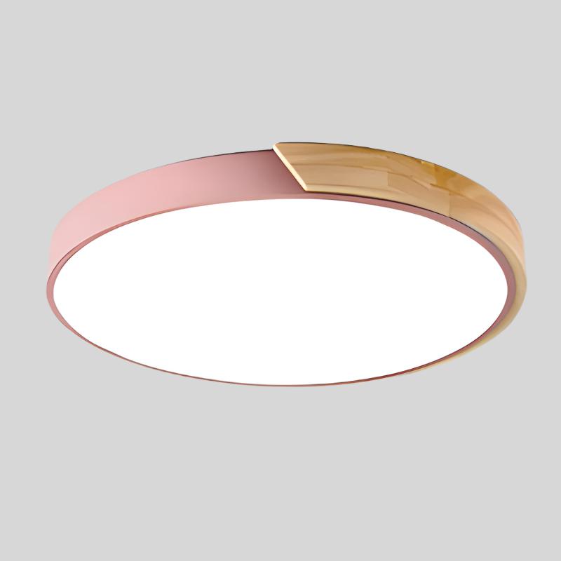 Nordic Wooden Macaron-Shaped Ceiling Lamp for Modern Spaces