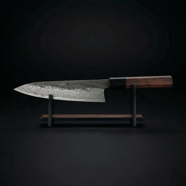 Kiritsuke knife, stainless steel blade, ironwood handle, 8.5 inch
