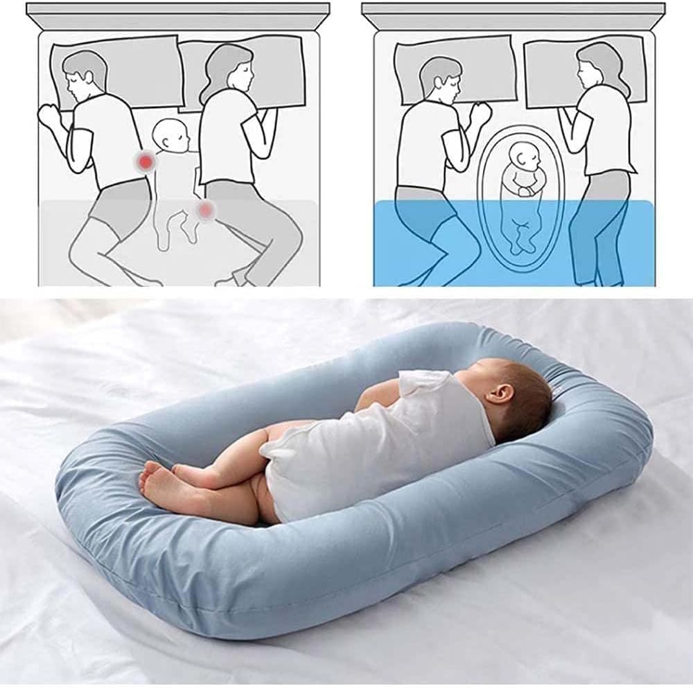 Baby Lounger Pillow - Soft Cotton | Nest for Babies 0-24 Months