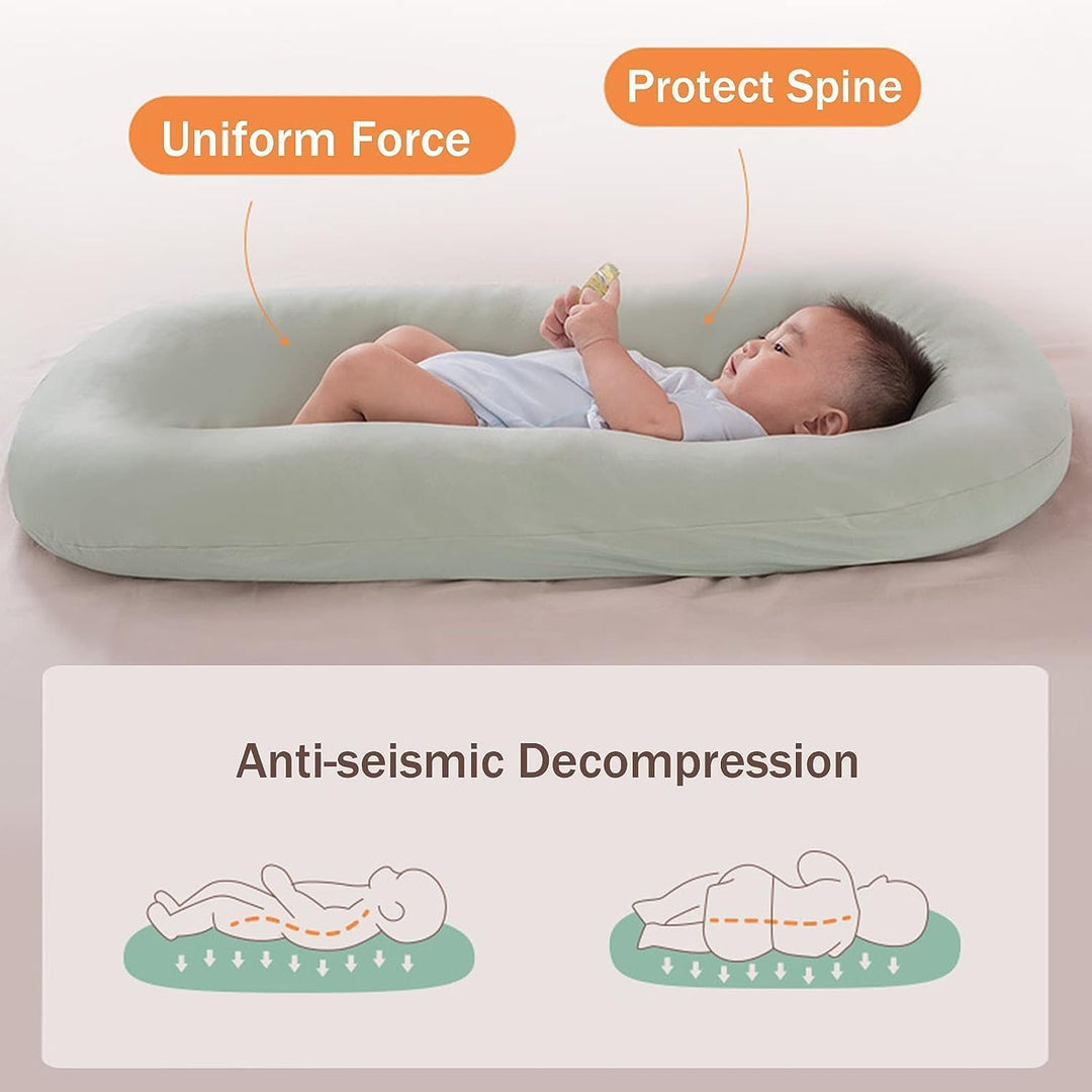 Baby Lounger Pillow - Soft Cotton | Nest for Babies 0-24 Months