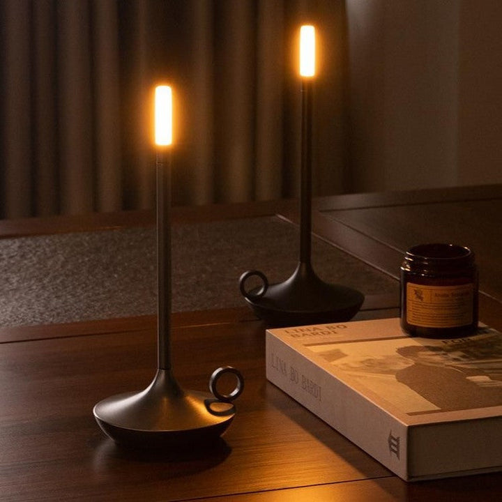 LumaGlow Dimmable LED Candle Lamp – Elegant and Cordless with Long Battery Life