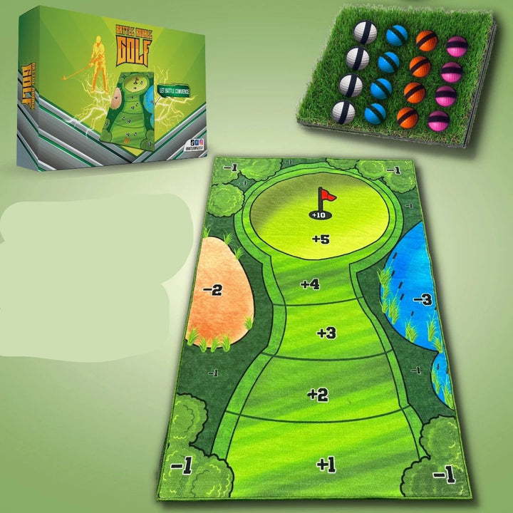 Portable Golf Chipping Game with Sticky Target Mat and 16 Color-Coded Balls Bucket