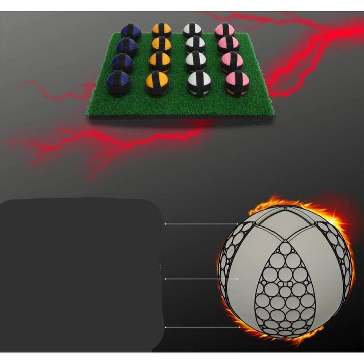 Portable Golf Chipping Game with Sticky Target Mat and 16 Color-Coded Balls Bucket