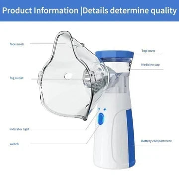 Portable Mesh Inhaler for Adults and Children – Quiet, USB-Rechargeable Inhaler