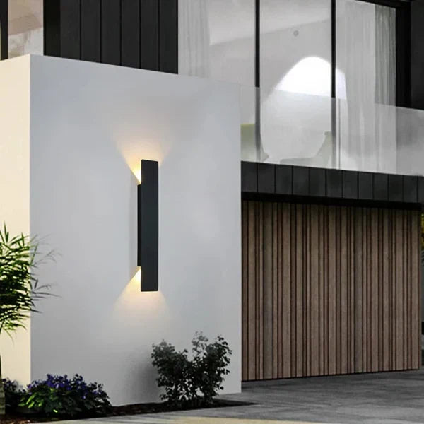 Modern Outdoor Lamp – Up/Down LED Wall Light, Waterproof, Vertical Design
