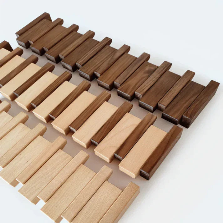 Wooden Piano-Style Coat Rack - Melodia