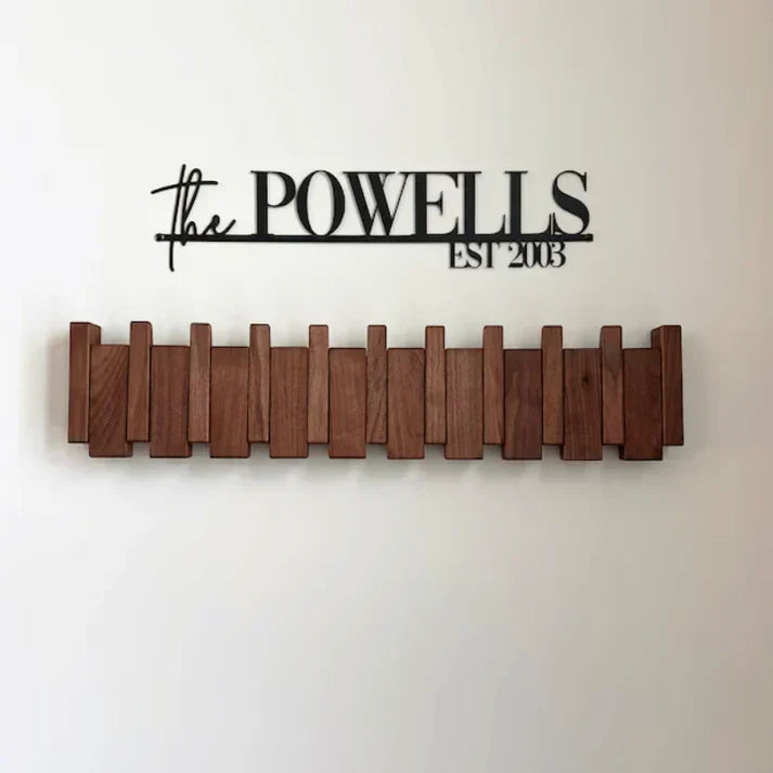 Wooden Piano-Style Coat Rack - Melodia