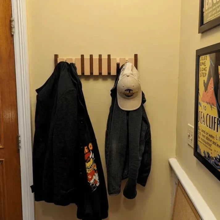 Wooden Piano-Style Coat Rack - Melodia