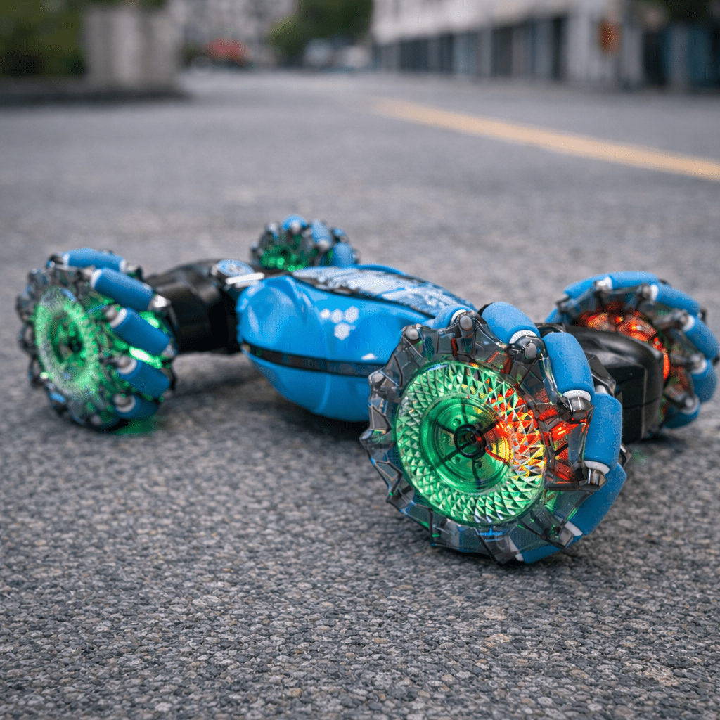 Rc Stunt Car with Gesture Control Transforming Chassis and LED Light-Up Wheels