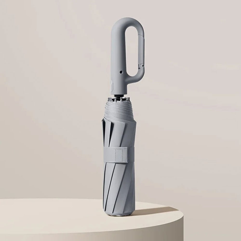 Repel Windproof Travel Umbrella with UV Blocker Compact Folding Design and Carabiner Clip