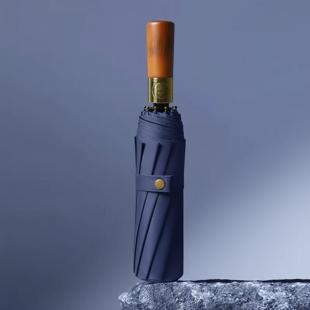 Repel Windproof Travel Umbrella with Wooden Handle and Automatic Folding