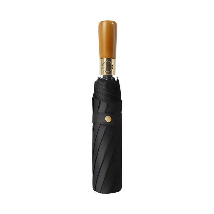 Repel Windproof Travel Umbrella with Wooden Handle and Automatic Folding